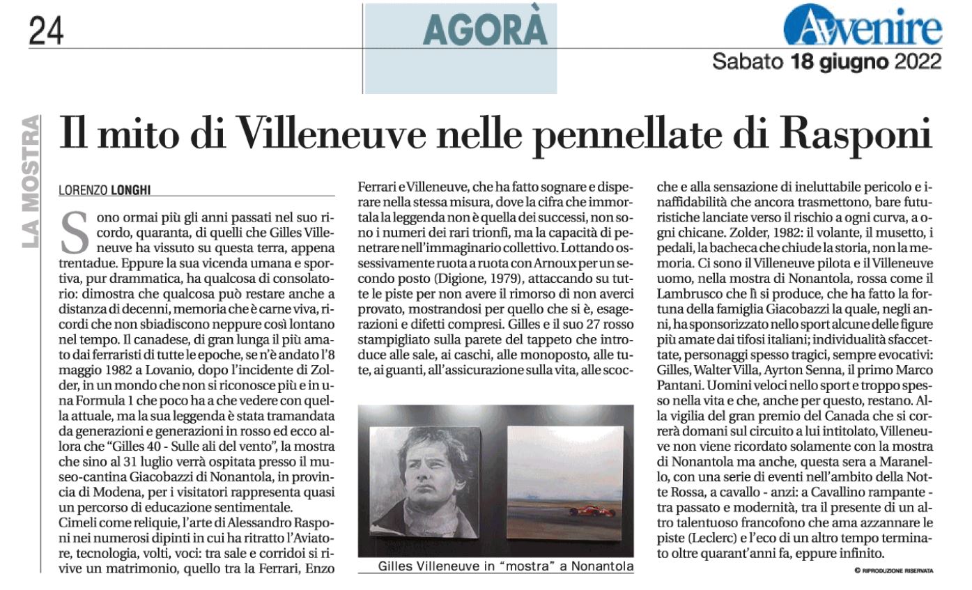 Avvenire articolo